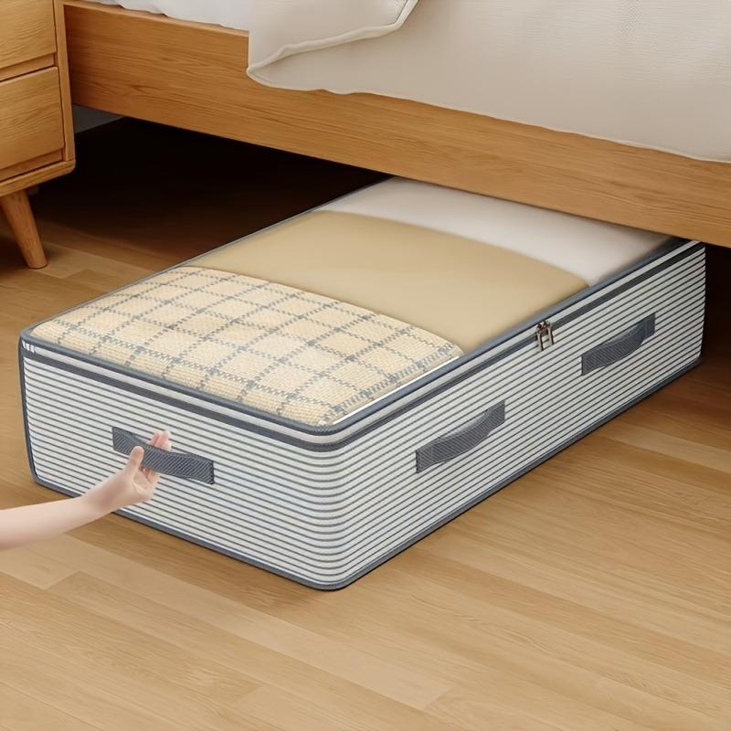 1 large storage and organization bag - Multi compartment, multi-layer striped design, durable polyester material, portable clothing organization bag, suitable for women's fashion matching, mixed color design, bedroom storage, Folding Storage Bin