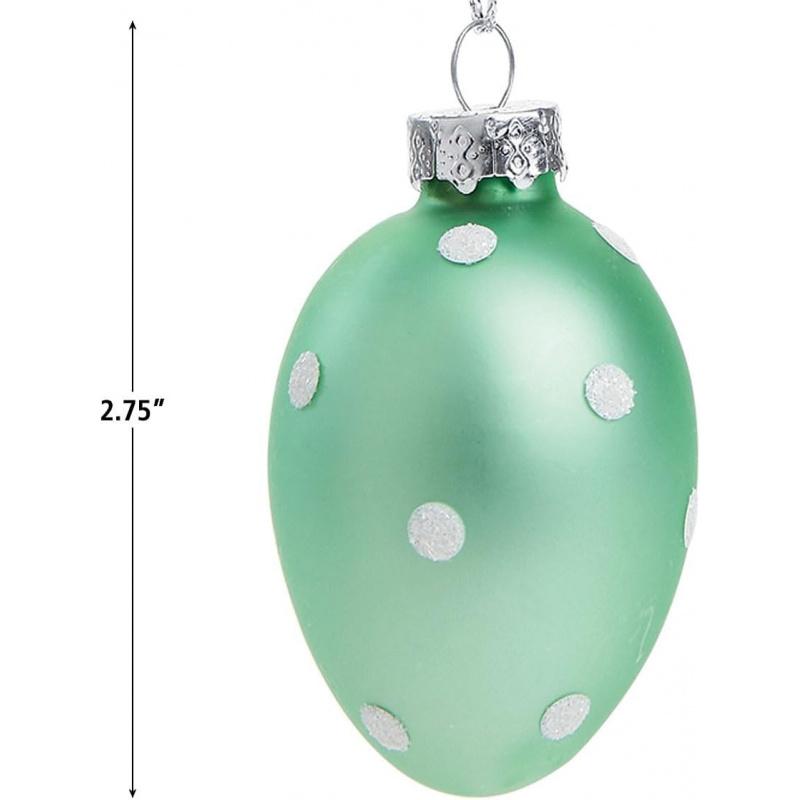 Pastel Frost Blown Glass Easter Ornaments - Handcrafted Hanging Tree Decorations, Easter Egg Holiday & Party Decor, 2 in, Assorted, 12-Piece Set 2026 new