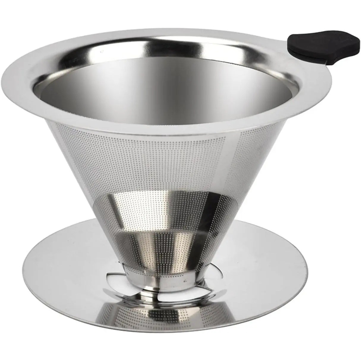 Pour Over Coffee Dripper Stainless Steel  Filter Coffee Maker |  Metal Cone Filter, Fine Mesh Stainless Steel,  Pour Over Brewing, Paperless Coffee Filter