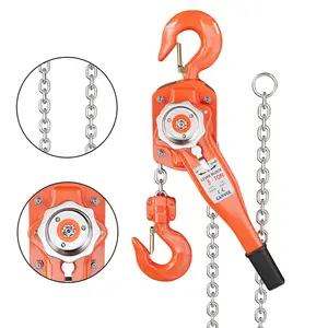 1.5 Ton Lever Chain Hoist 3300 lbs Capacity, Manual Lever Block Come Along Winch with 360° Swivel Hooks, G80 Galvanized Steel Chain Fall Hoist Machine for Engine Lift, Heavy Duty Auto Repair Tools for Garage