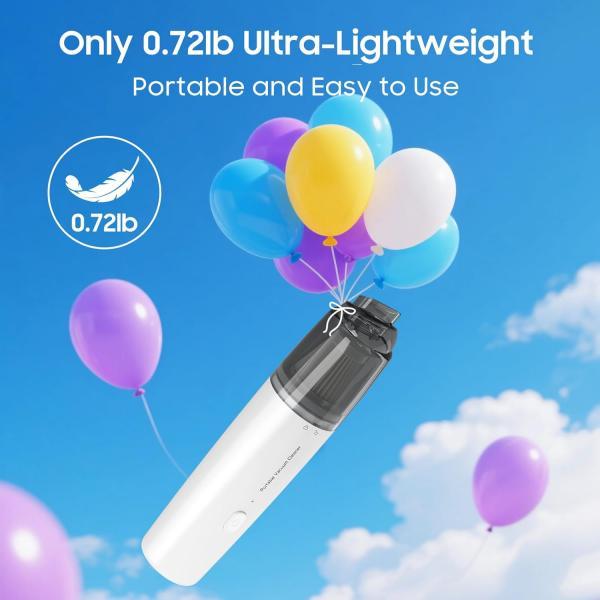 Mini Hand Held Vacuum Portable Keyboard Cleaner 8000-13000 Pa High Power Rechargeable 2 Speeds HEPA Filter for Home & Car Cordless Mini Vacuum Cleaner