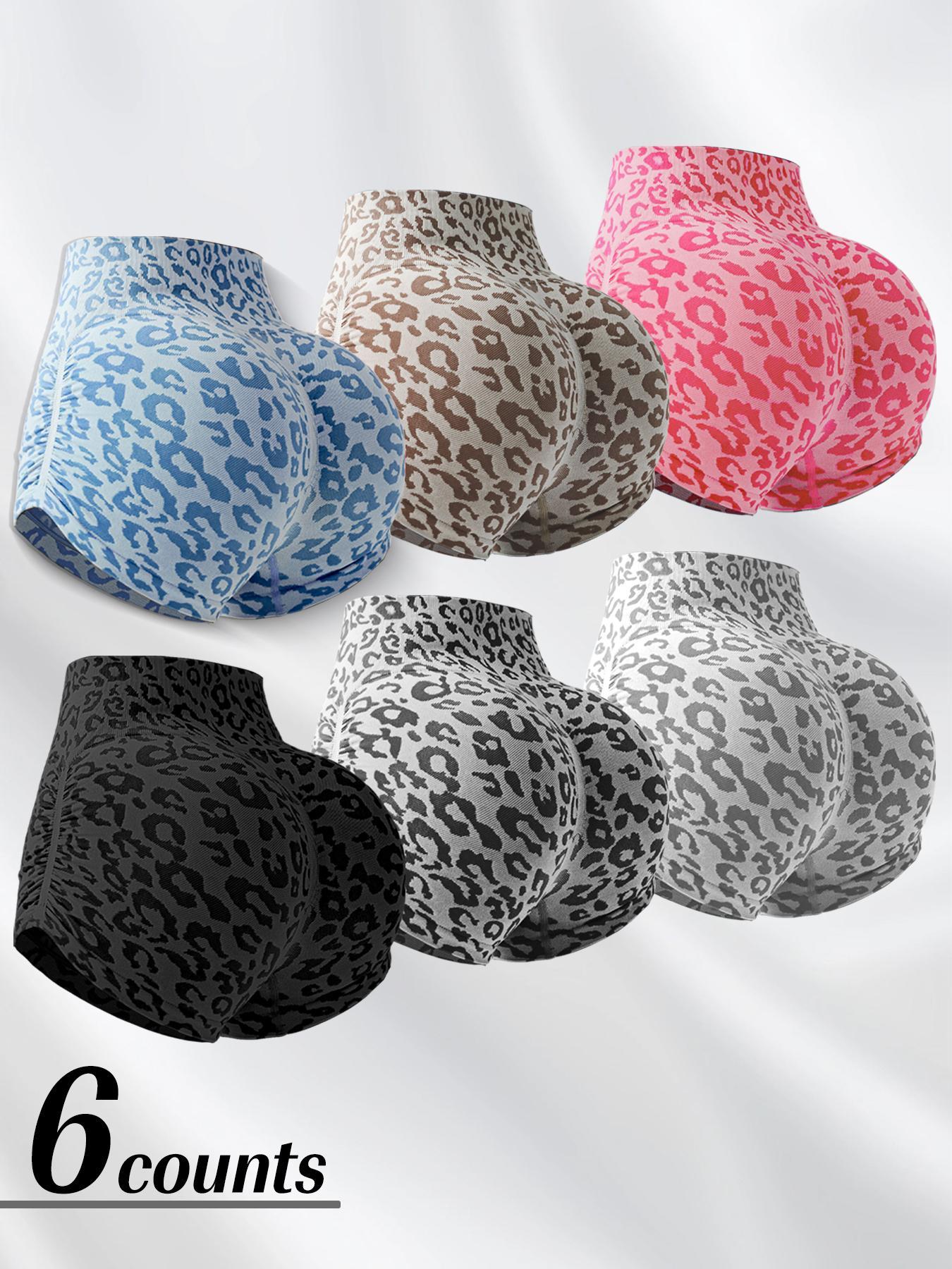 Women's Leopard Print Ruched High Waist Gym Shorts, Breathable Comfortable High Stretch Yoga Shorts, Ladies Sportswear for Indoor Outdoor Wear, Gym Clothing, Workout Impact Shorts