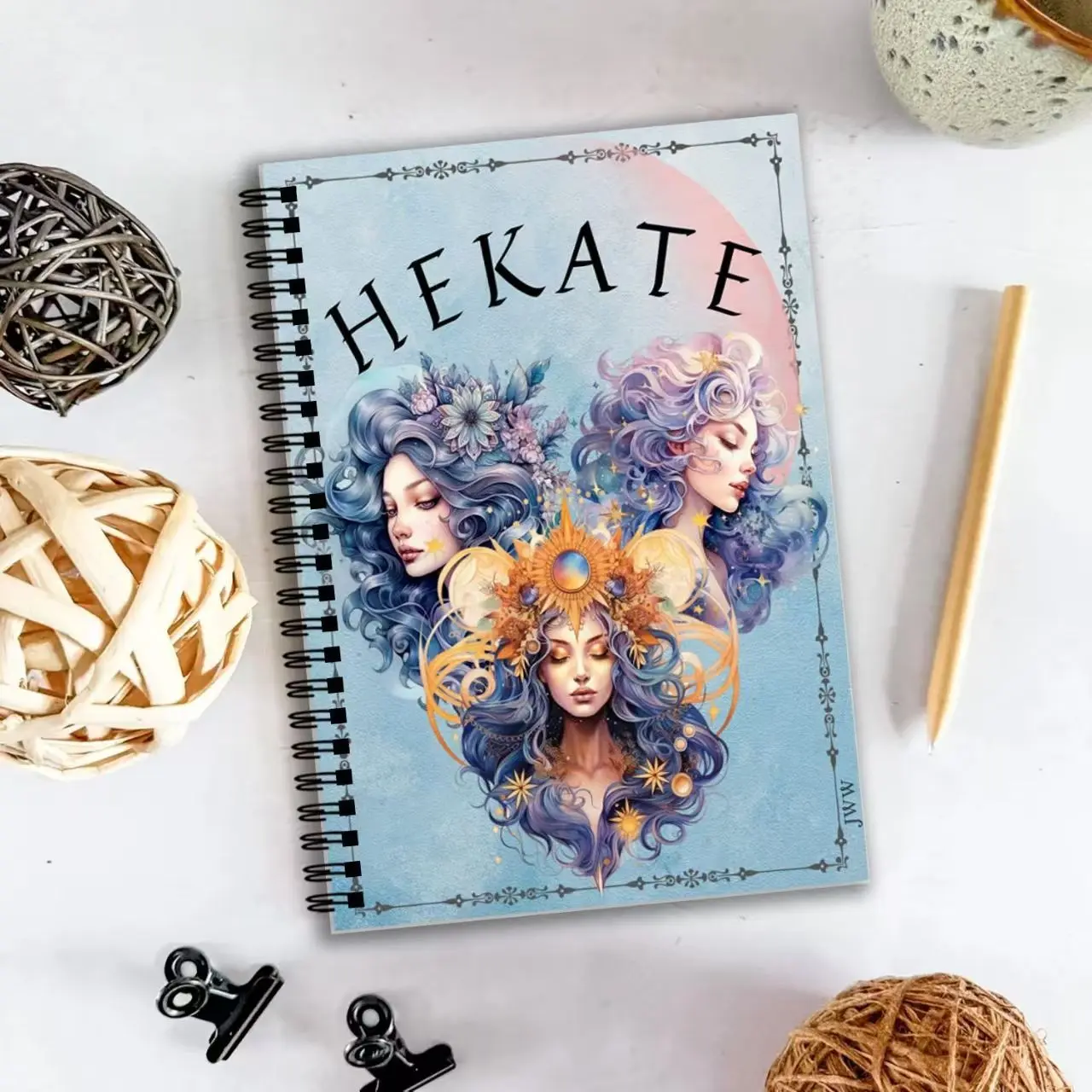 Hecate Triple Goddess Art Book A5 Coil Binding, Available Now, Perfect for Collectors and Fans, High-Quality Illustrations Inside