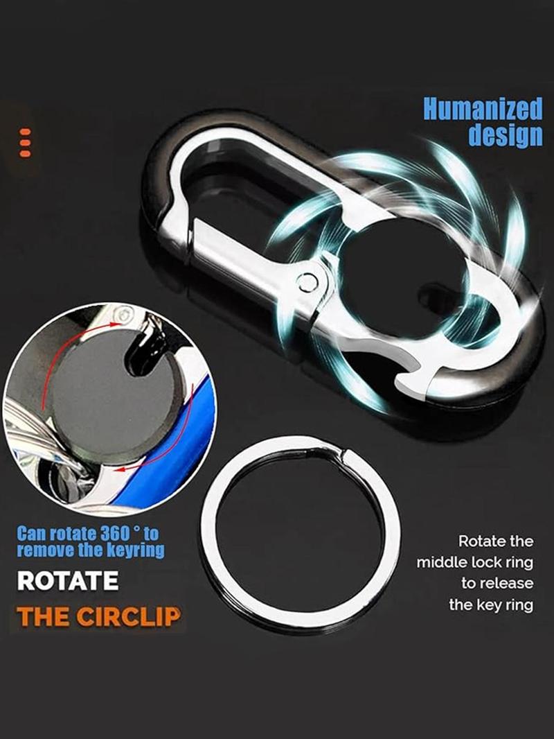 Minimalist Plain Color Keychain, Anti-loss Key Ring with Double Keyrings, Keychain for Car Keys, Personalized Car Keychain for Unisex