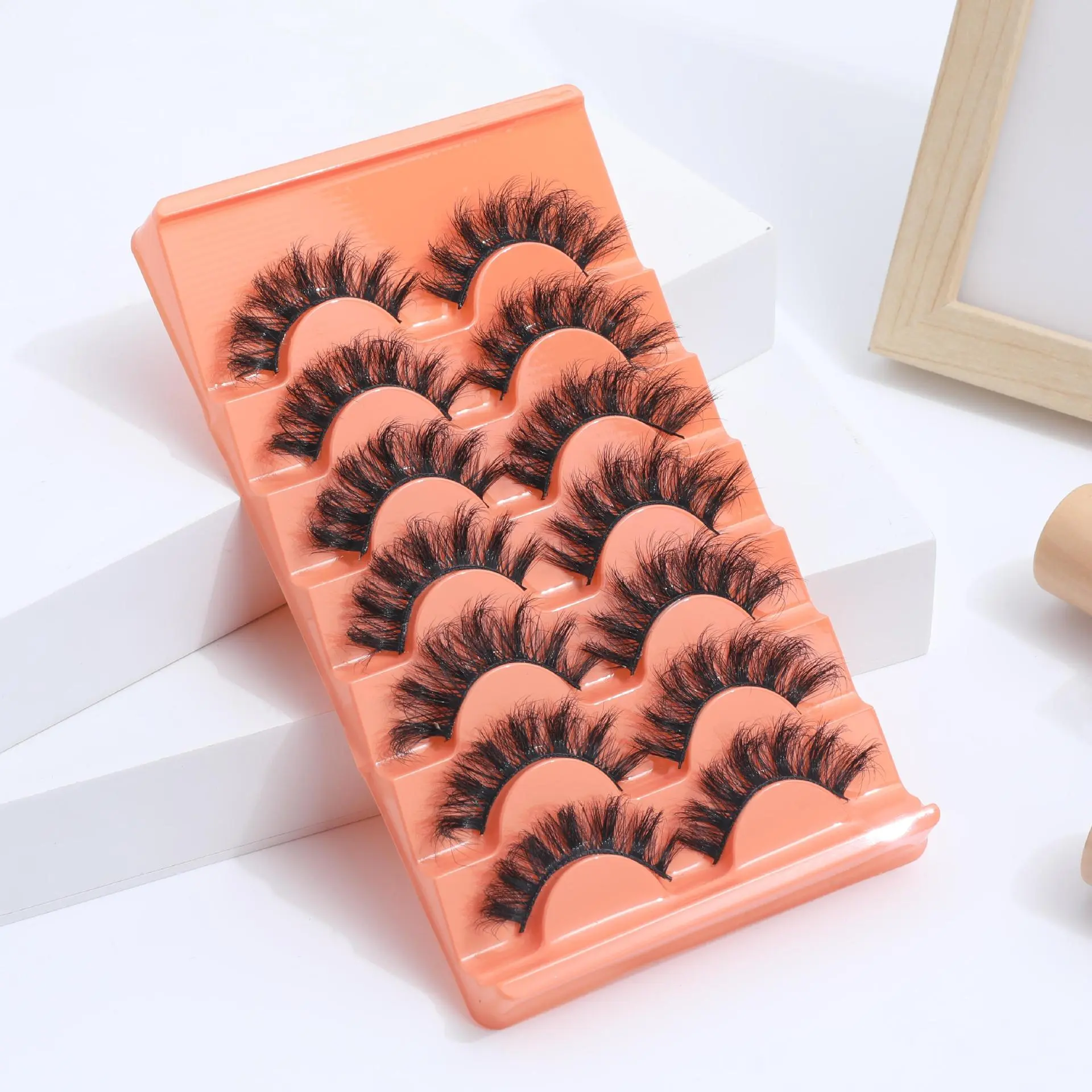 2 sets  7 Pairs Reusable Fluffy False Eyelashes Set, Extended Thick Curly Natural Spiky Style, Soft Long-Wear for Daily Makeup & Dramatic Look