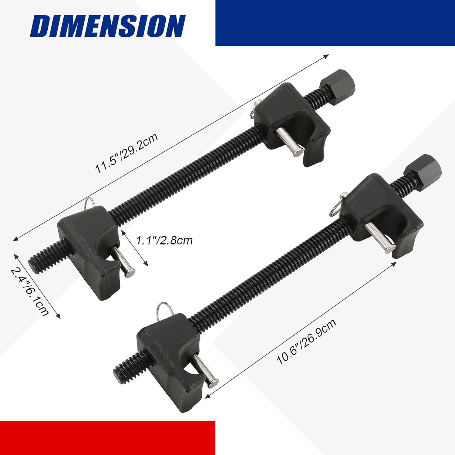 Macpherson Strut Spring Compressor, 2 count Heavy Duty Coil Spring Compressor Strut Remover Installer Tool, 21mm Socket 1/2" Drive Safe Universal Set for Struct Spacer Assembly/Shock Installation