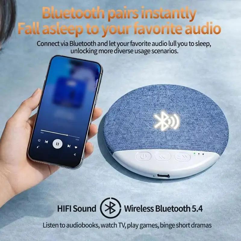 2026 Ultra-Slim Bluetooth Pillow Speaker, Bone Conduction Sound System, Silent Sleep Aid, Portable Rechargeable, Music Player, Wireless, Compatible with Android/iOS. Perfect for Valentine's, Back-to-School, Travel, and Mother's Day gifts.