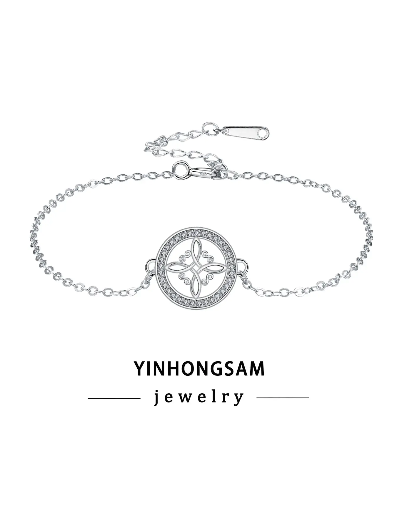 Celtic Witches Knot Pendant Bracelet for Women, Protection Amulet Witchcraft Pagan Irish Jewelry Gift for Mom Wife