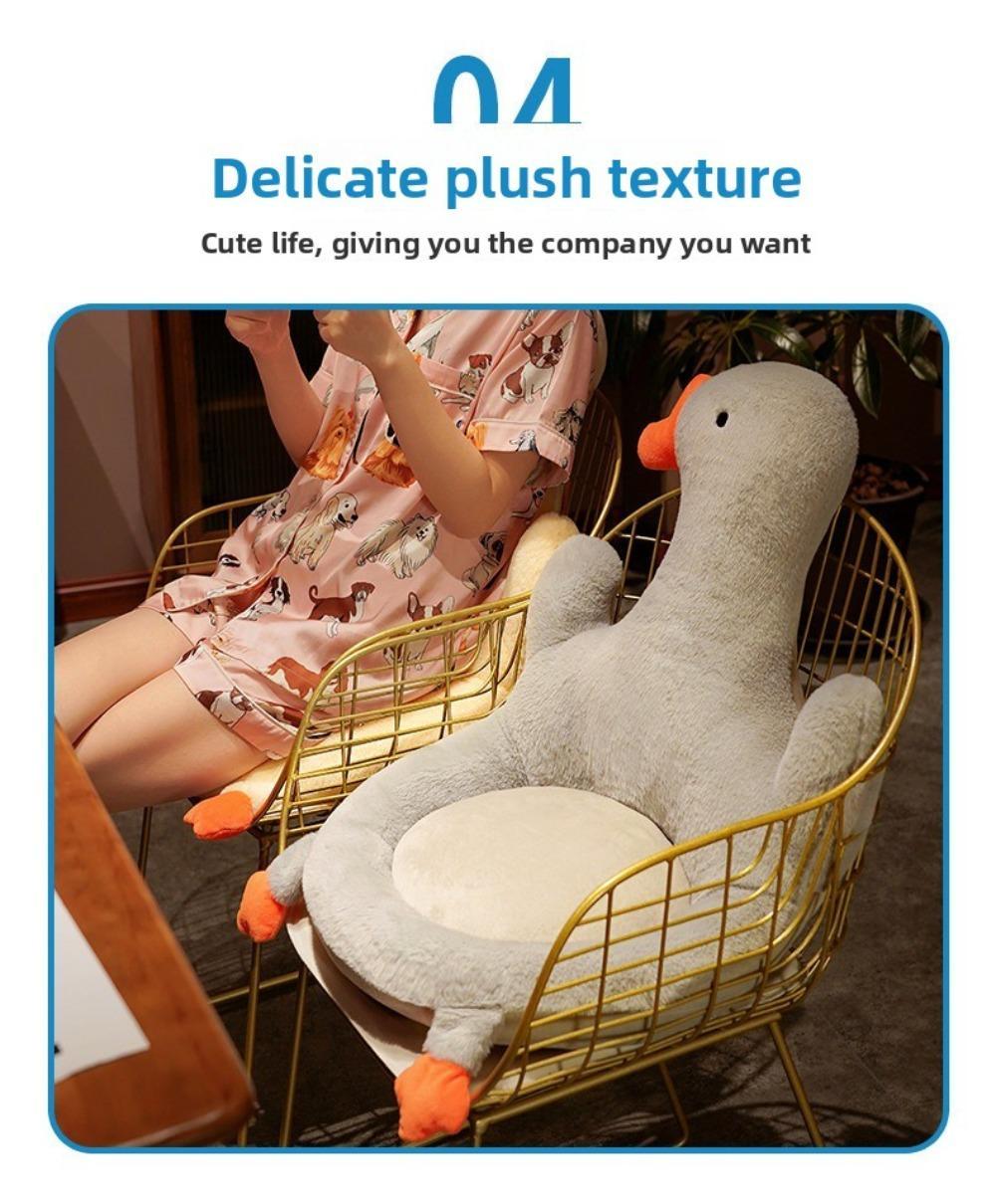 Cartoon Design Big White Goose Cushion Integrated Design Backrest Cushion Office Cushion Thickened Student Cushion