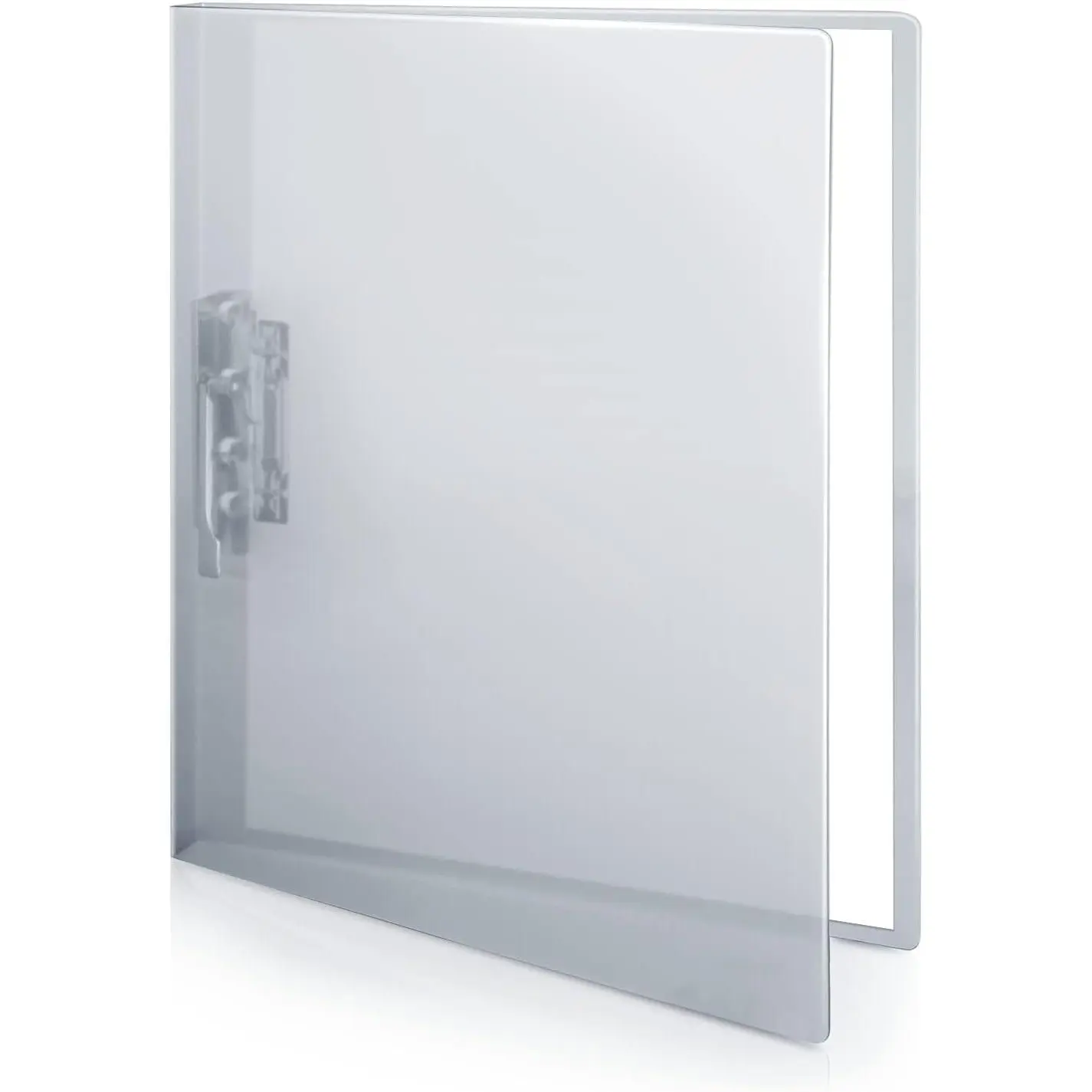 Dusky Gray Punchless Budget Binder - Ringless with Metal Clip, Holds 100 Letter Paper Pages, 8.5x11 Protective Transparent Acid-Free Poly Cover for Classroom & Office, Protective Covers