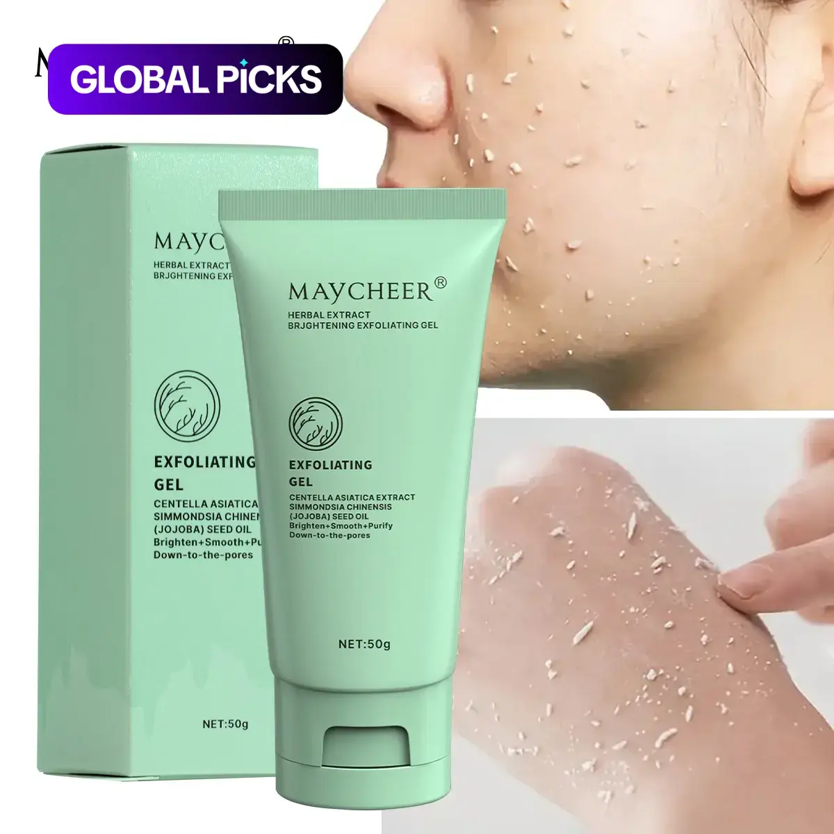 Scrub Gel Herbal Extract Brightening Shrinks Pores  Moisturizes And Brightens Skin Gifts For Women Homecoming Dresses Travel Essentials Beach Essentials Makeup Skin Care Exfoliating Scrub Gel Brighten Skin Tone Pore Clearing