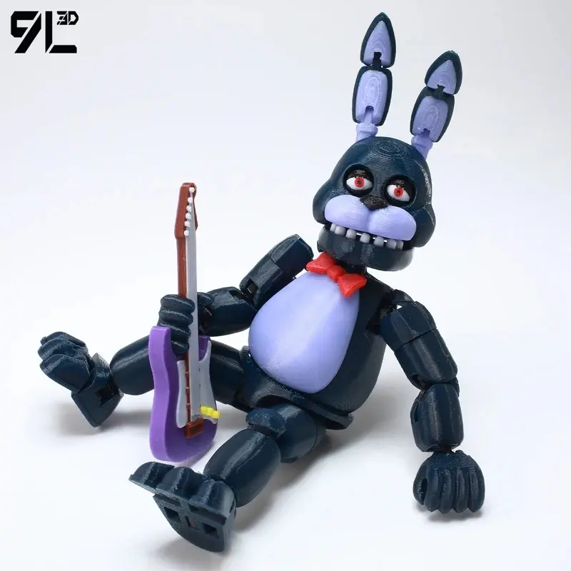 9L3D Printed Guitar Bonnie Titan13 Five Nights Security Breach FNAF Action Figures Bear Midnight Harem Movable Joint Detachable