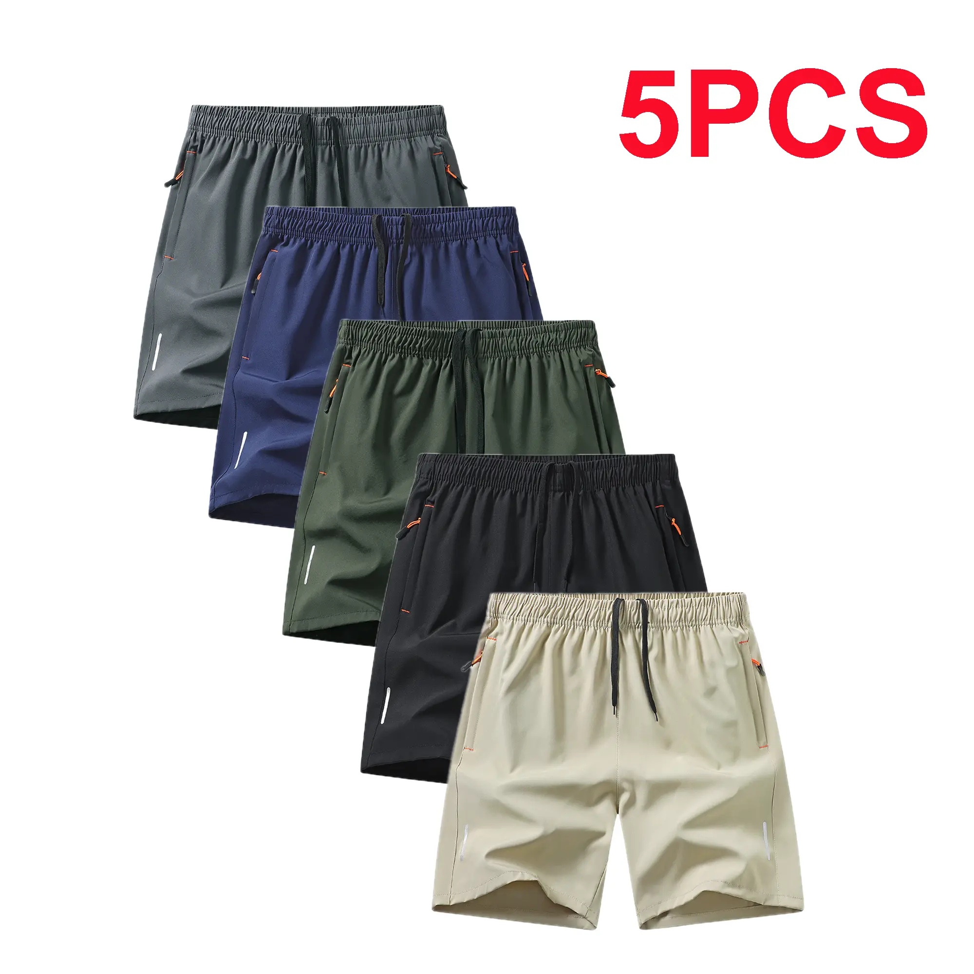 Gray + dark blue + green + black + khaki