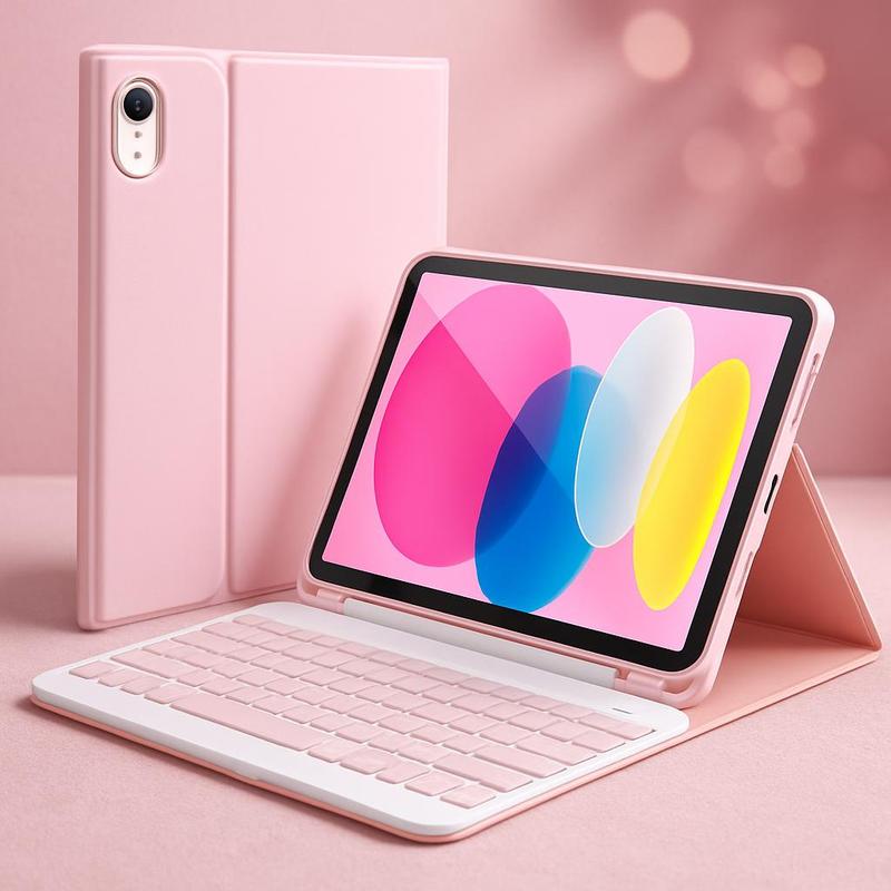 iPad Folio Case with Wireless Backlit Keyboard – Detachable Cover for 10th & 11th Gen iPad