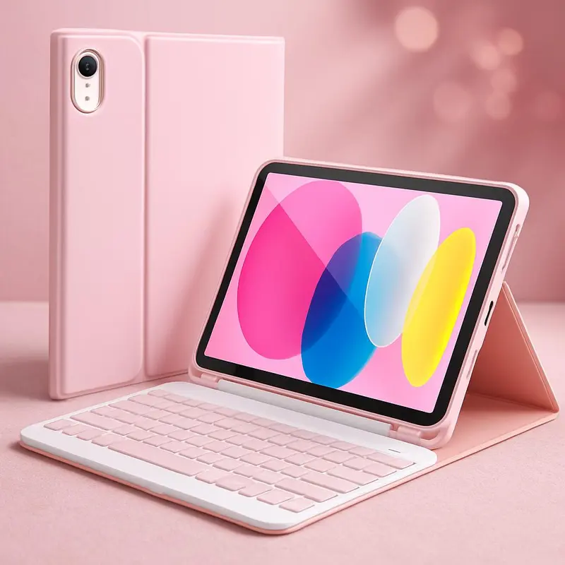 iPad Folio Case with Wireless Backlit Keyboard – Detachable Cover for 10th & 11th Gen iPad