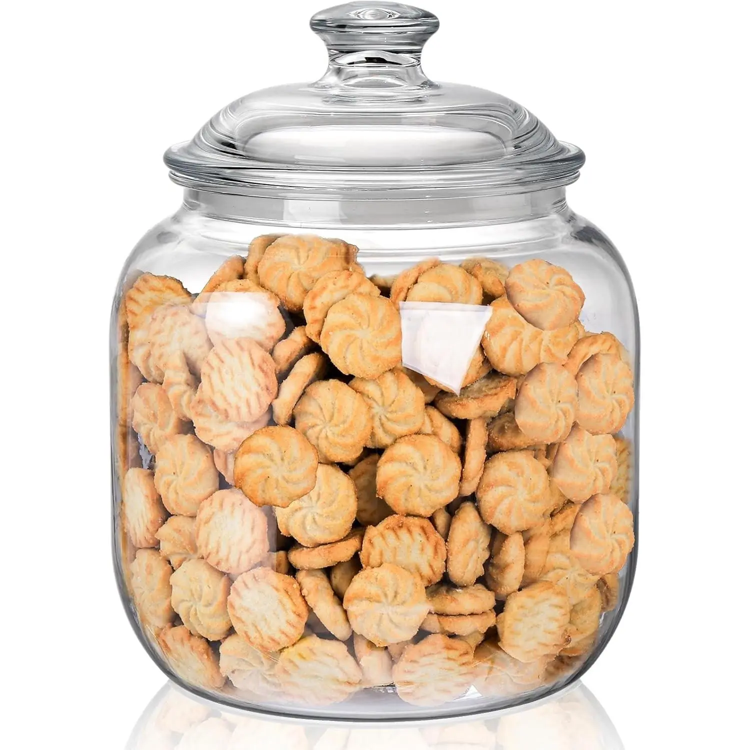 135oz Acrylic Cookie Jar with Lid, Airtight Candy Jar Unbreakable, Clear Plastic Apothecary Jar with Silicone Sealing Ring for Dog Treats, Snack, Nuts, Chocolate, Sugar, Herbs, Spices, Cereals