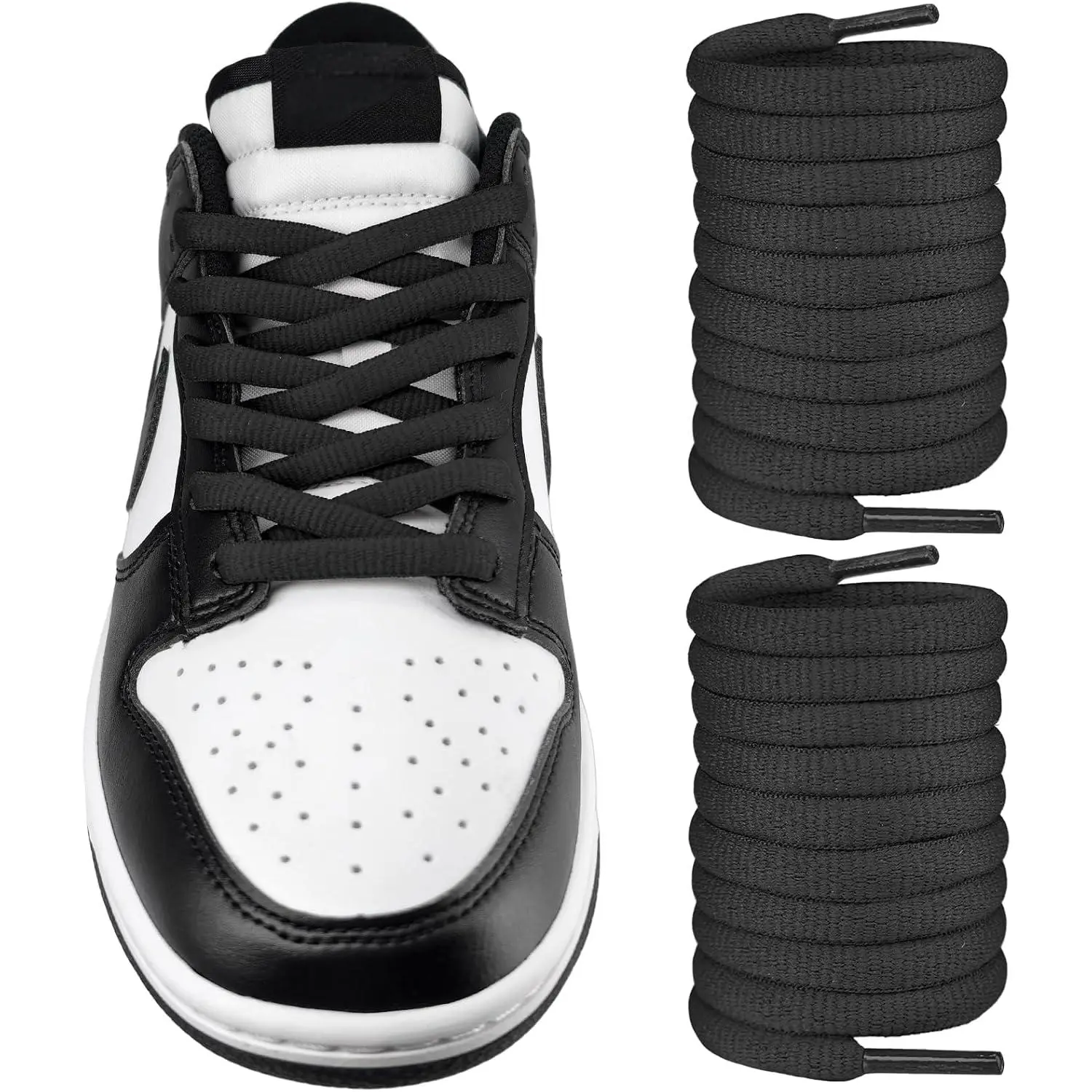 New Fat Oval Laces for SB Dunk Low/High Pro Sneakers, 5/16" Ultra Wide Thick Oval Shoelaces Replacement for Skate Shoes