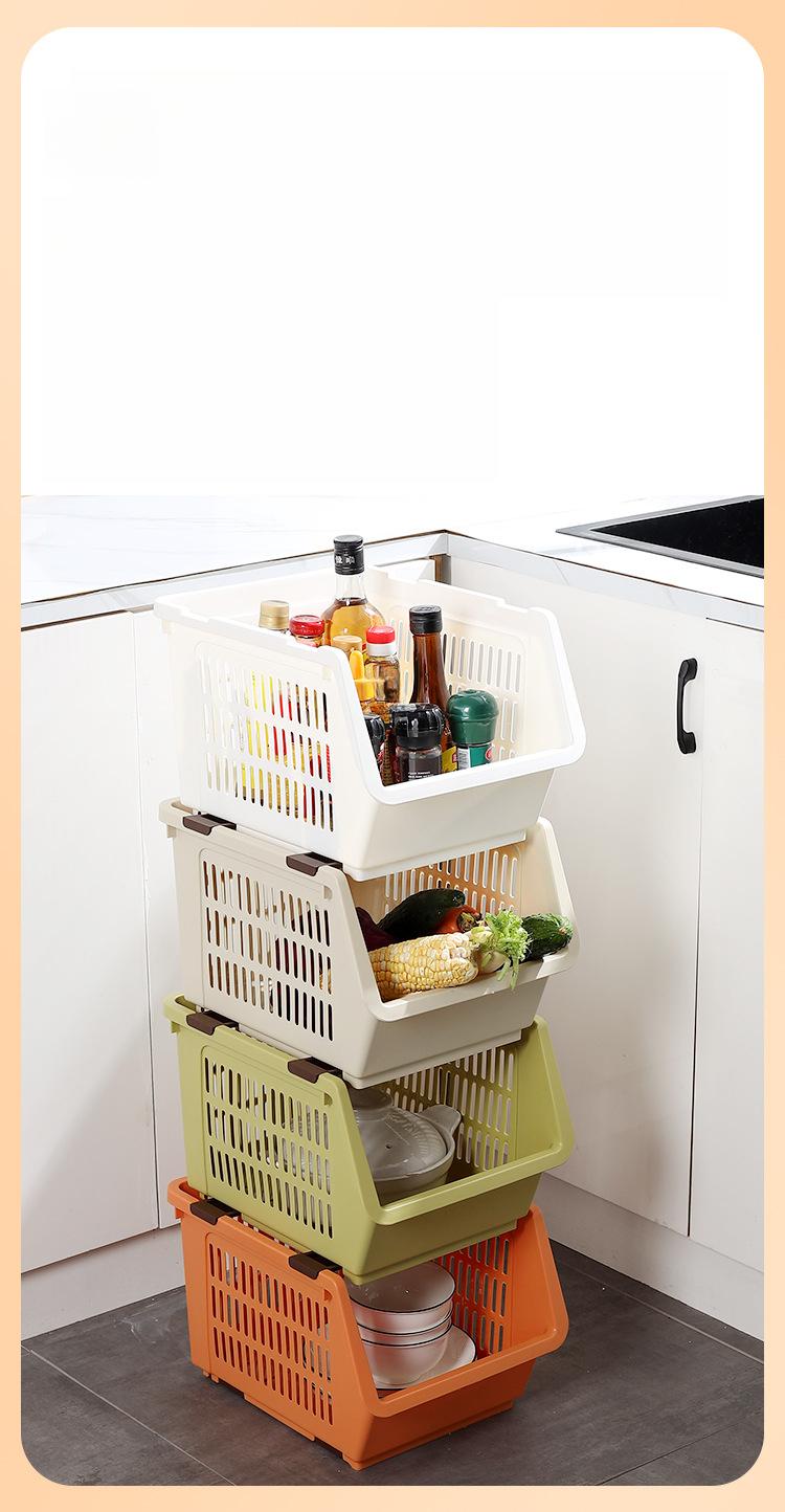 Multi-layer Vegetable and Fruit Storage Basket Kitchen Rack Household Miscellaneous Storage Organizer Multi-functional Vegetable Basket Rack