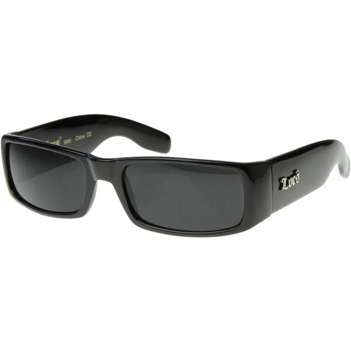 Black OG Gangster Polycarbonate Sunglasses, Dark Lens, UVA UVB Shield, Style 0106