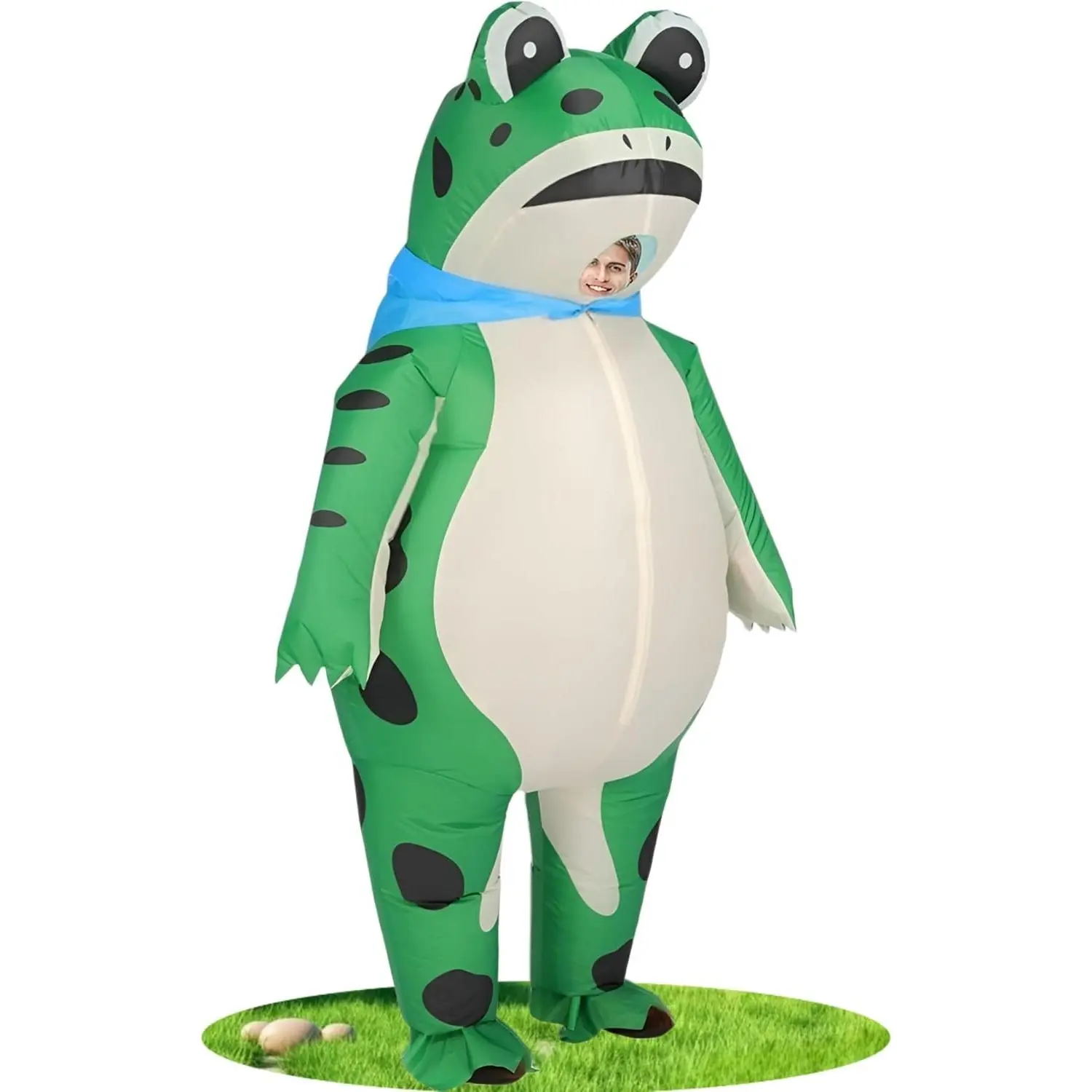 Inflatable Frog Costume Adult Full Body Deluxe Funny Blow Up Suit for Men Women Halloween(Gift)