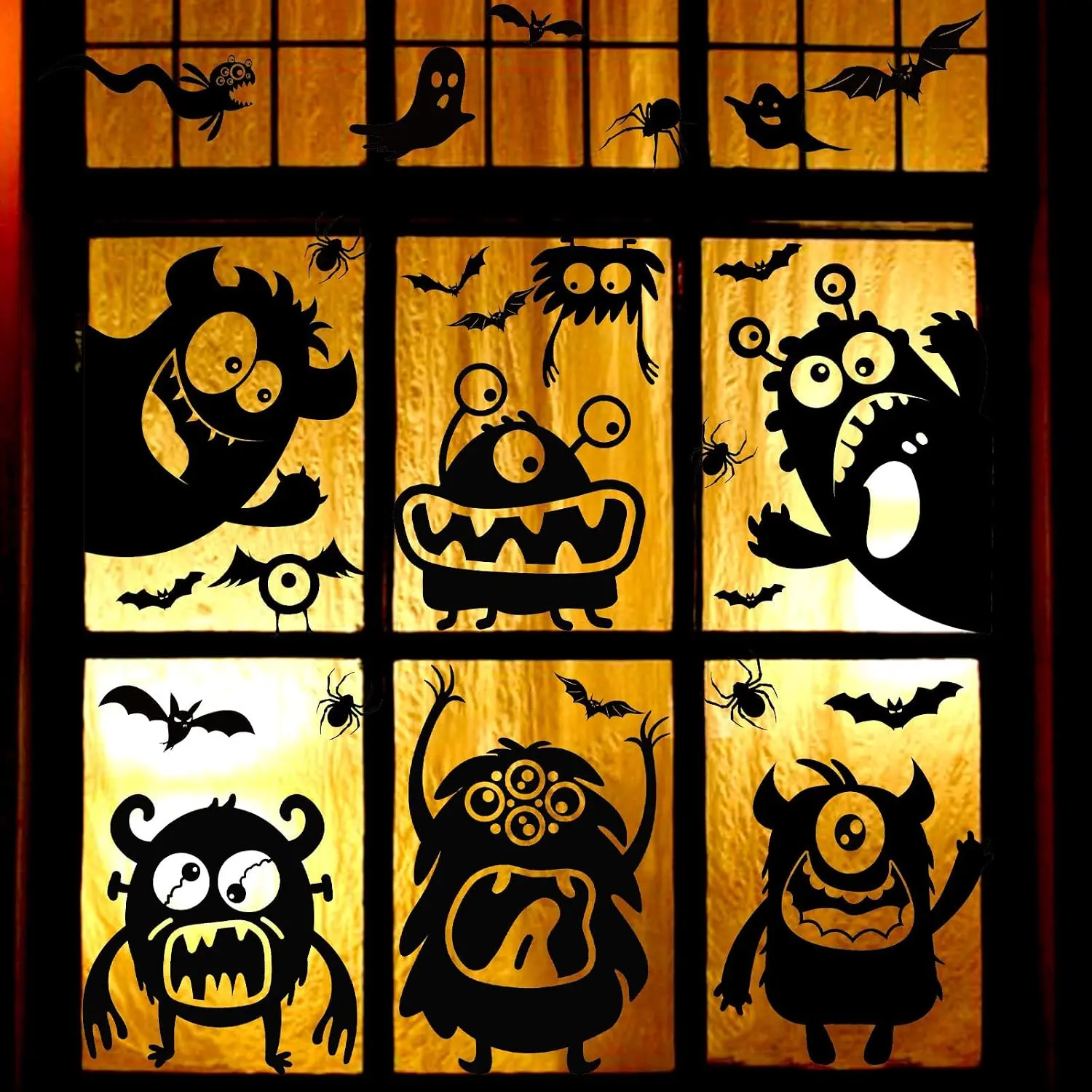 Halloween Window Silhouette Decorations - Cute  Silhouette Stickers