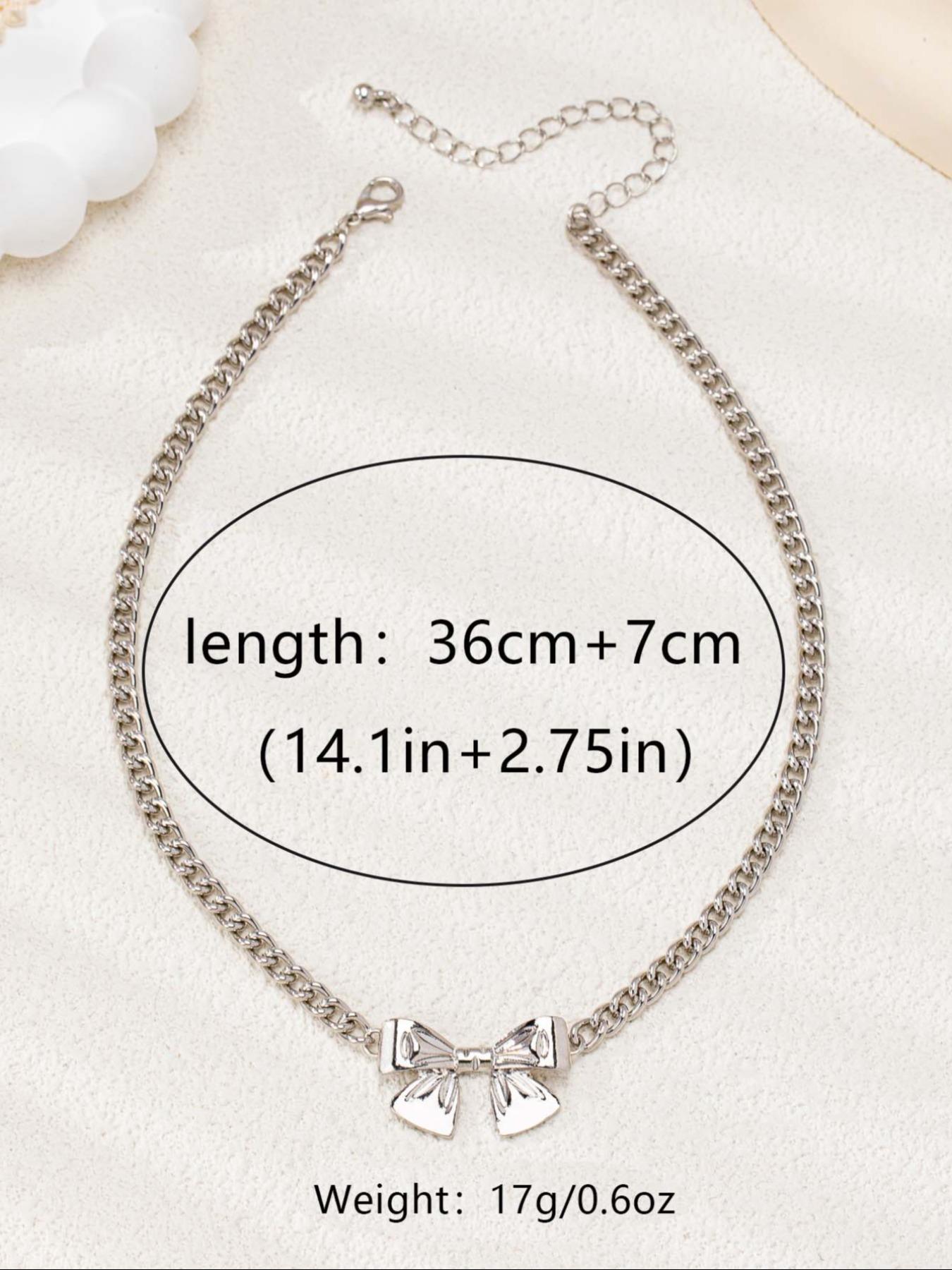 Elegant Bowknot Metal Pendant Fashion Necklace, Exquisite Women's Jewelry for Daily Wear, Parties, Dates, and Mother's Day Gifts