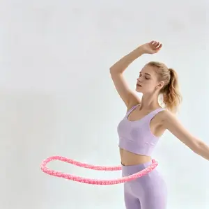Spring-Loaded Weighted Hula Hoop, Portable Silent Anti-Jam Design, Ideal for Core Muscle Training, Compact Size, Easy to Carry
