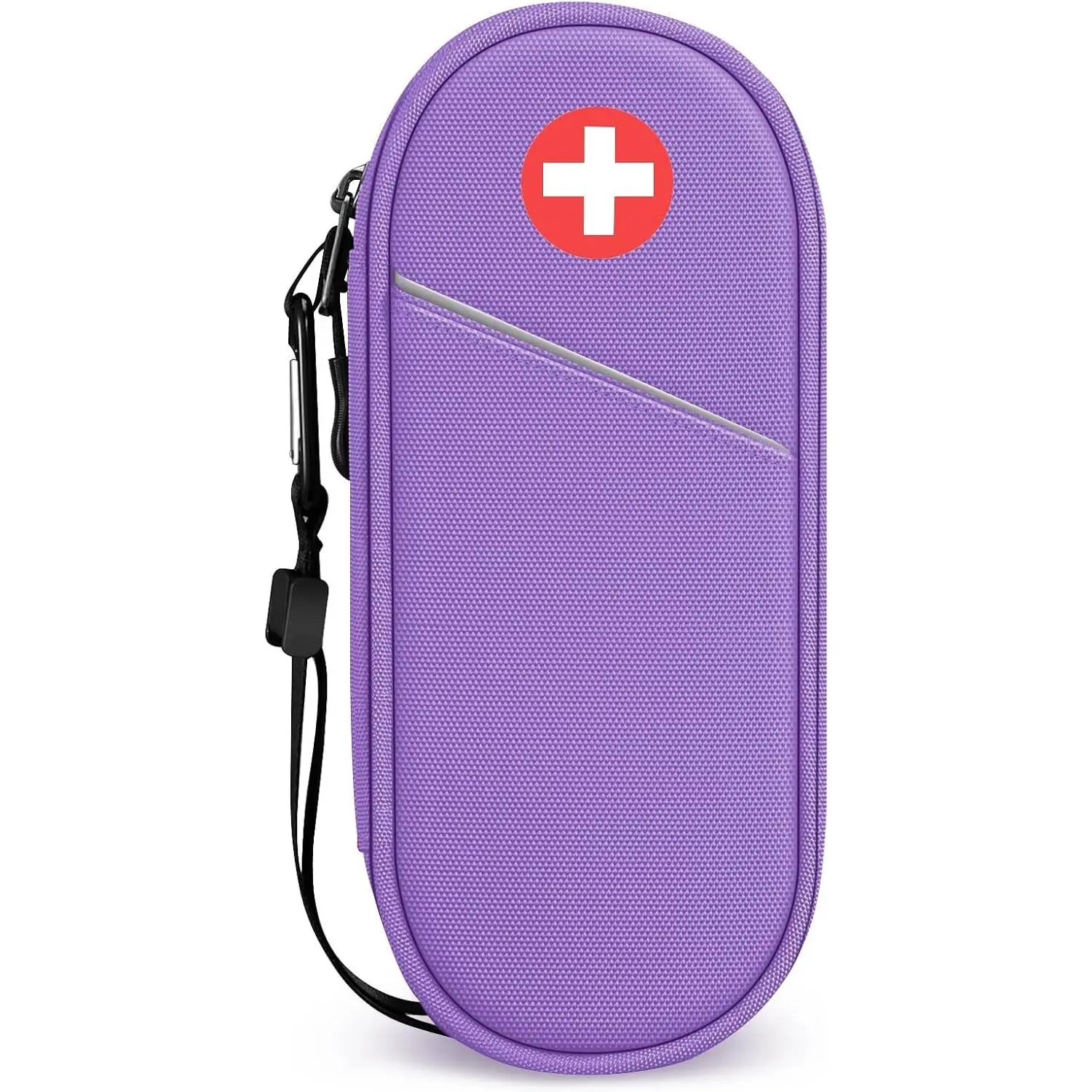 SITHON EpiPen Medical Carrying Case Insulated, Travel Medication Organizer Bag Emergency Medical Pouch Holds 2 EpiPens, Asthma Inhaler, Anti-Histamine, Auvi-Q, Allergy Medicine Essentials, Violet