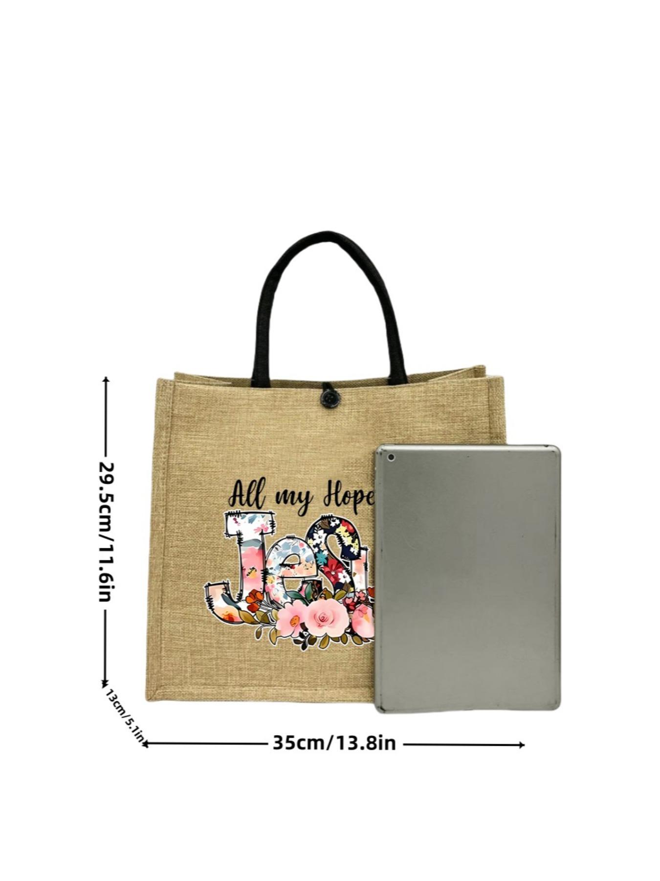 Women's Floral & Letter Pattern Tote Bag & Wallet Set, Large Capacity Shoulder Bag & Wallet, Casual Trendy High-quality Daily Commuting Bag Set
