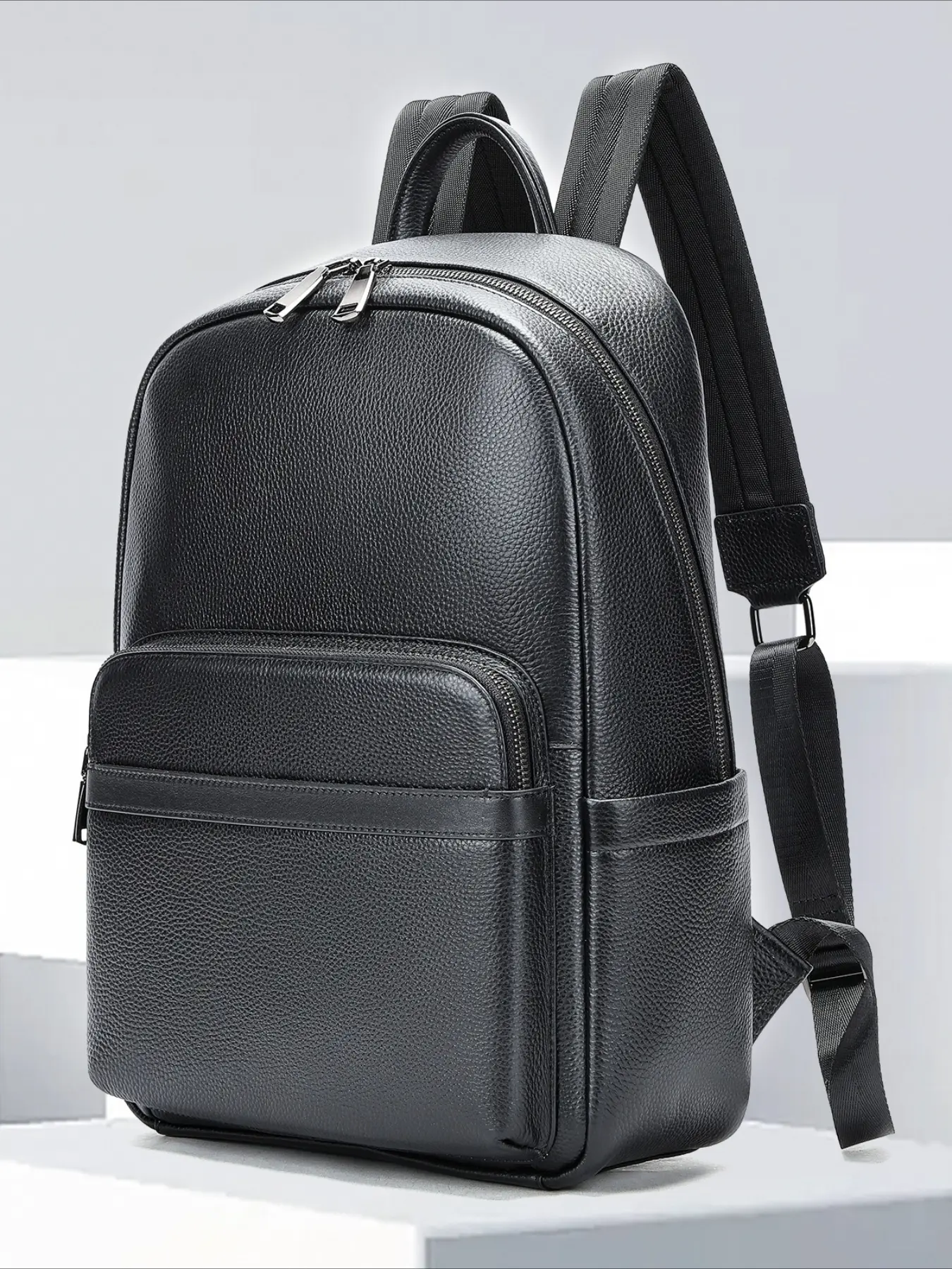 Malunte Leather Men's Backpack Cowhide Backpack Bag Business Computer Collection Men's First Cowhide Material