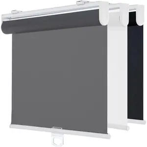Cordless Roller Shades for Windows Light Filtering Pull Down Blinds Solar Screen Door Blinds Flame Retardant UV Protection Fabric for Home Office 17" W x 72" H Solar Grey