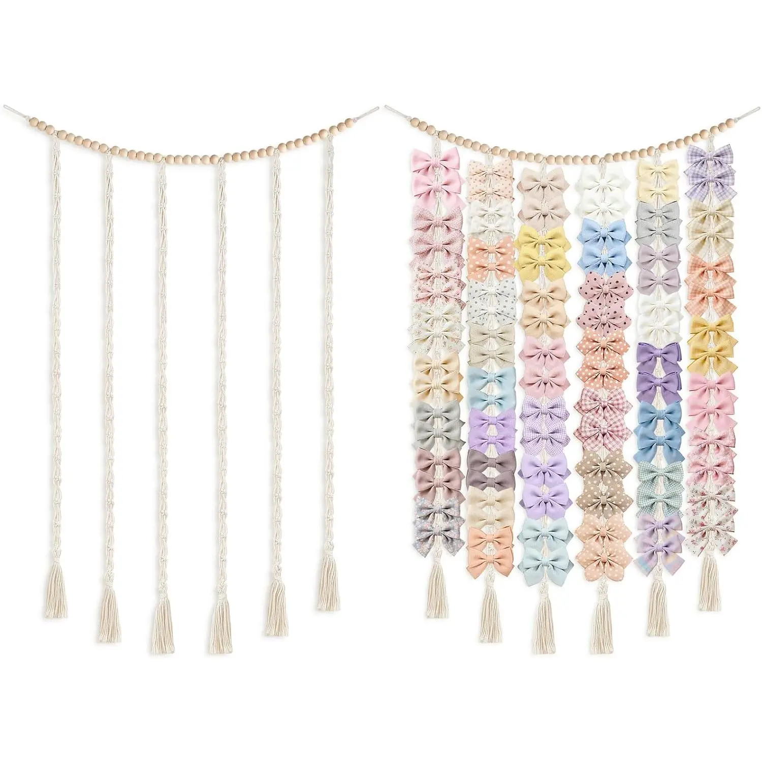 Bow Organizer for Girls  Hair Bow Holder  Headband Holder | Space-Saving  Boho Wall Decor,  & , Storage Headbands & Clips, for  Room, Clips & Bows Not Include