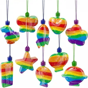 Sand Art Bottle Necklaces Assortment for Kids, Bulk Pack of 60, Collection of Sand Art Craft Bottle Necklaces, Fun Party Supplies & Favors for Boys and Girls - Sand Sold Separatelyfidget toys