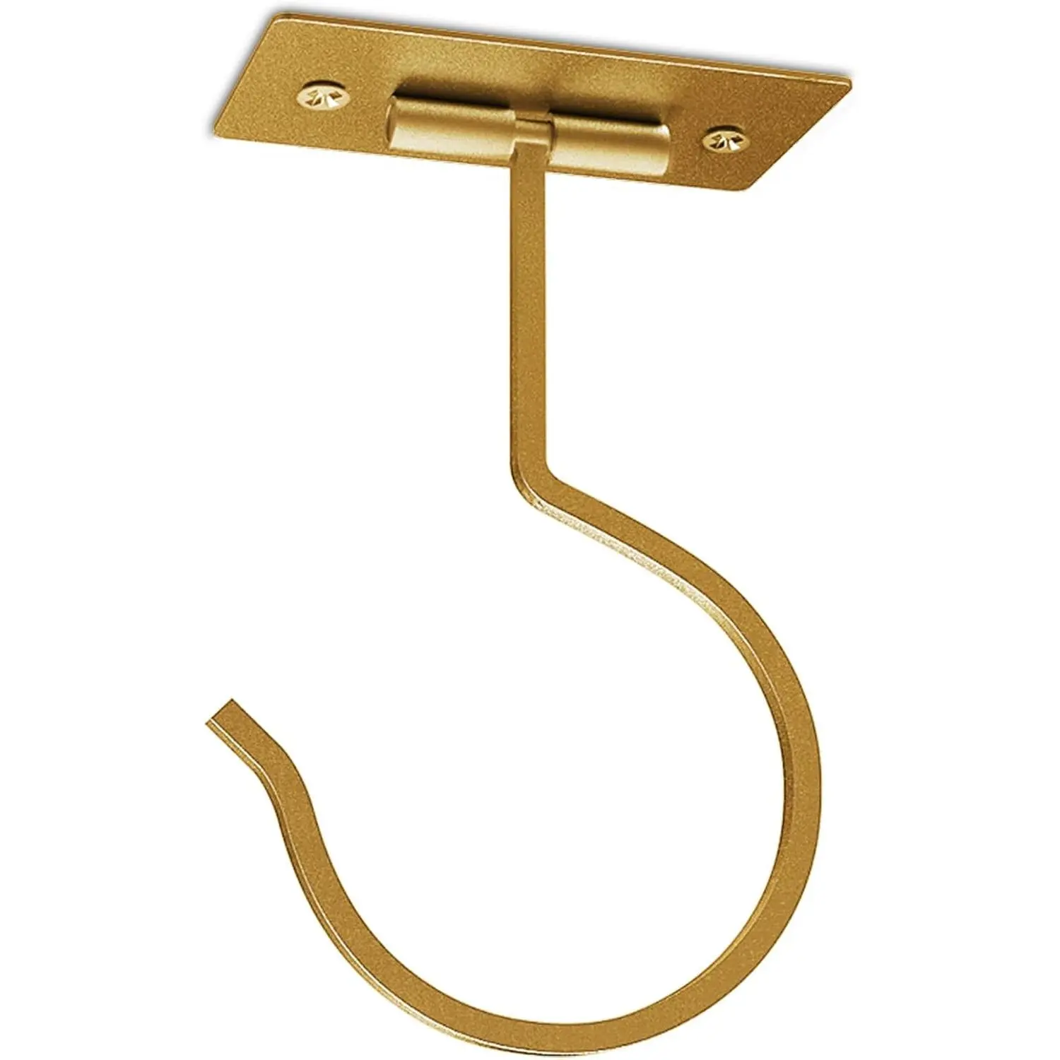 Self Adhesive Banana Hook Under Cabinet Foldable Banana Hanger | Golden Metal Under Counter Banana Hook Holder to Keep Bananas  Banana Holder for Kitchen RV Space Saving