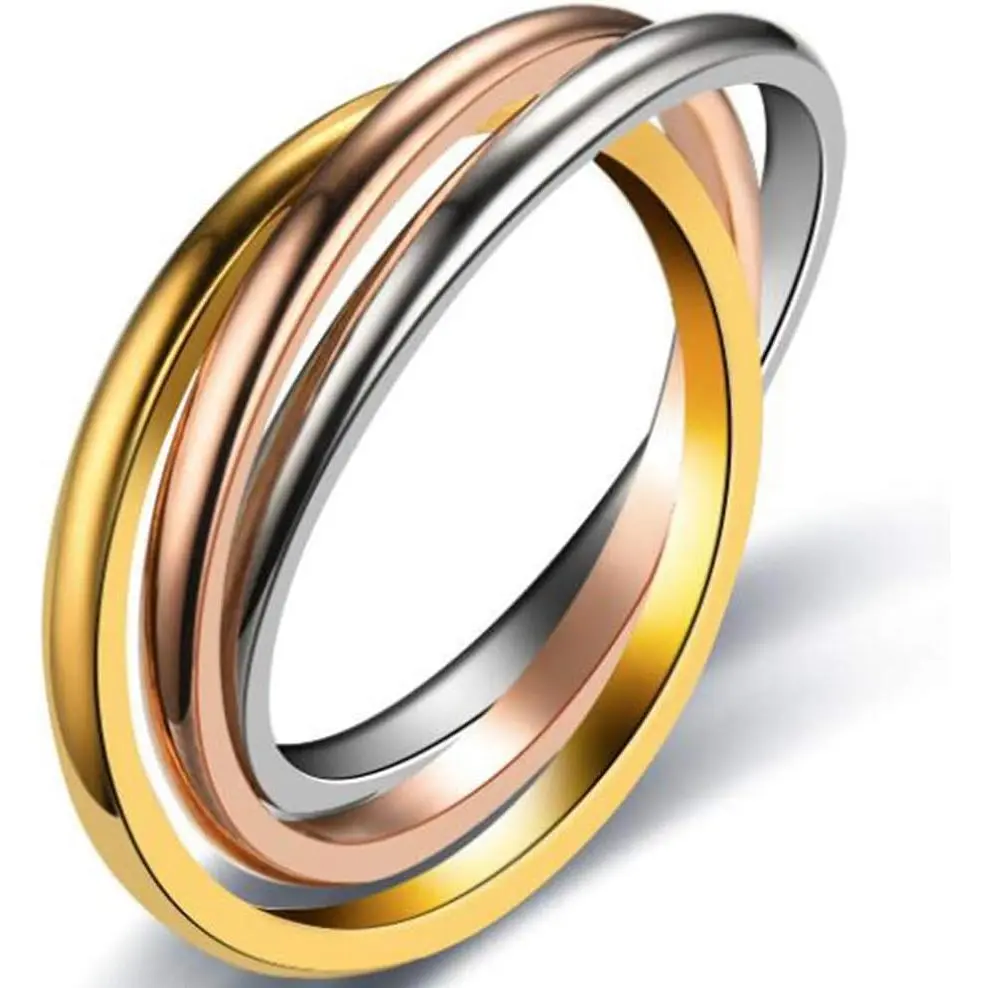 Jewelers Stainless Steel Three-in- Braided Interlocking Infinity Wedding Band Promise Anniversary Ring