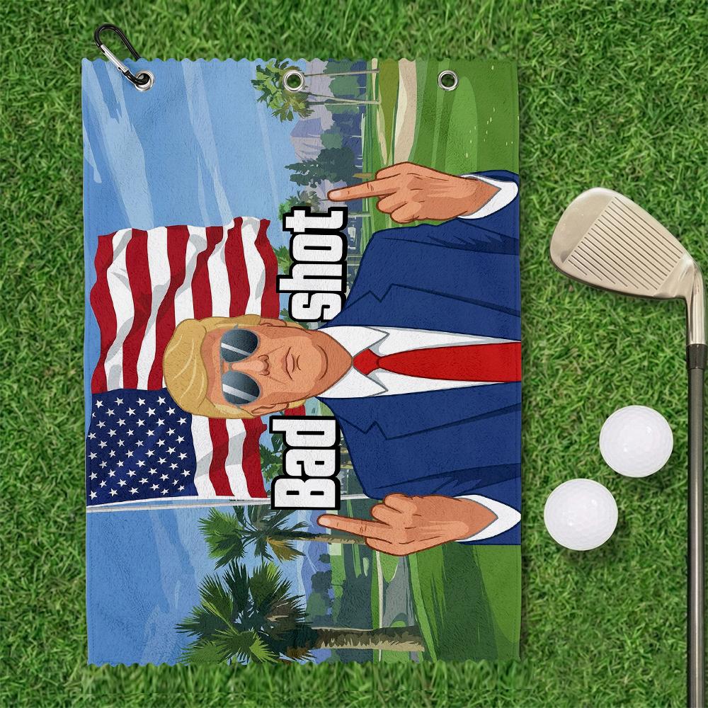 Curves & Clubs Trump Golf Towel| Trump 100 Dollar Bill Towel| American Towel| Funny Golf Towel| Golf Bag Accessory With Clip| Golf Towels For Golf Bags (Bad Shot) Curves & Clubs Trump Golf Towel| Trump 100 Dollar Bill Towel| American Towel| Funny Golf Towel| Golf Bag Accessory With Clip| Golf Towels For Golf Bags (Bad Shot)