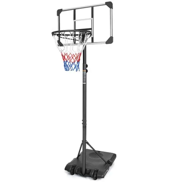 Teenagers Youth Height Adjustable 4.8 to 7.7ft/5.6 to 7ft Basketball Hoop 28 Inch Backboard Portable Basketball Goal System, use for Indoor Outdoor