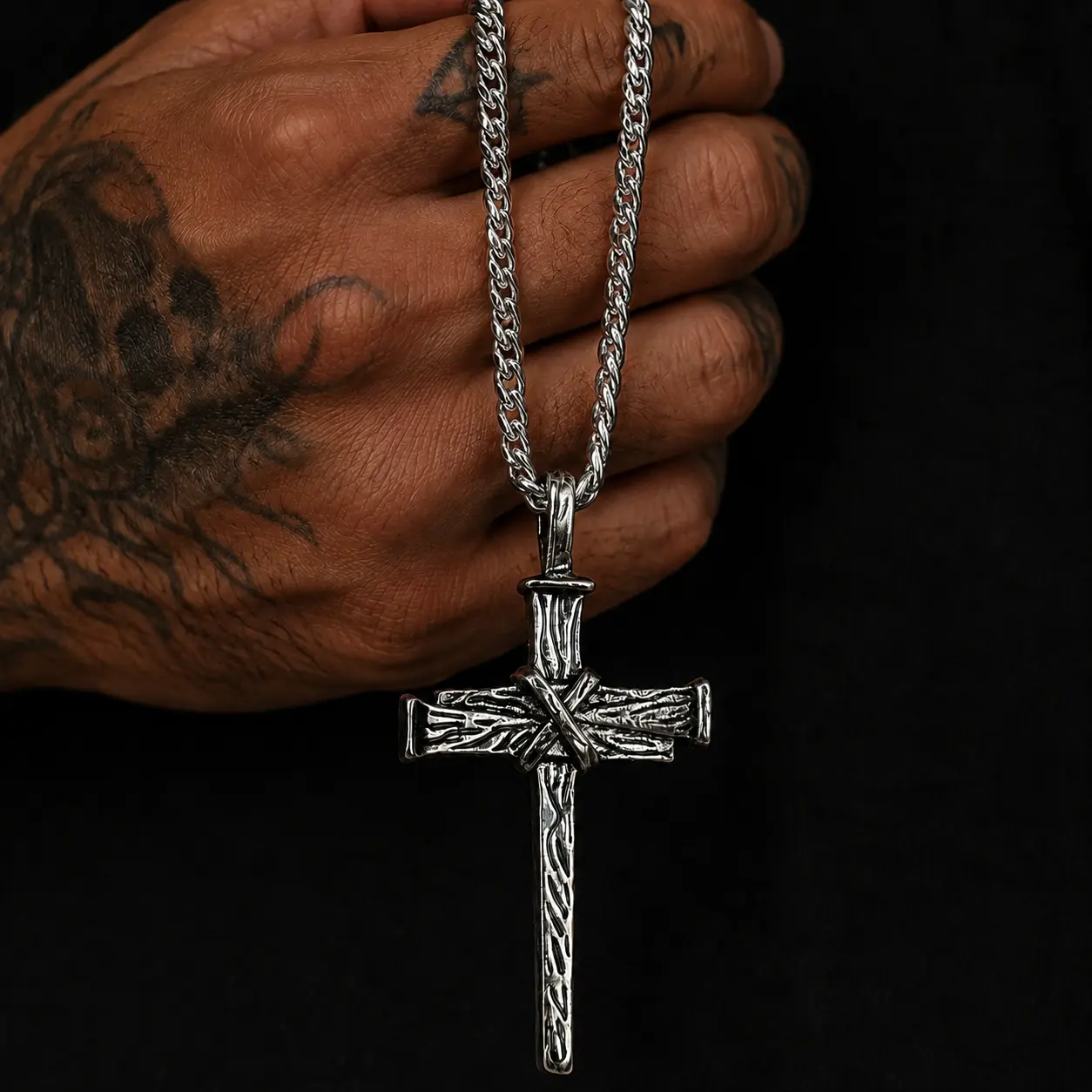 Nailed to the Cross Galatians 2:20 Necklace TT- Helps Pair Veterans With A Service Dog Or Shelter Dog