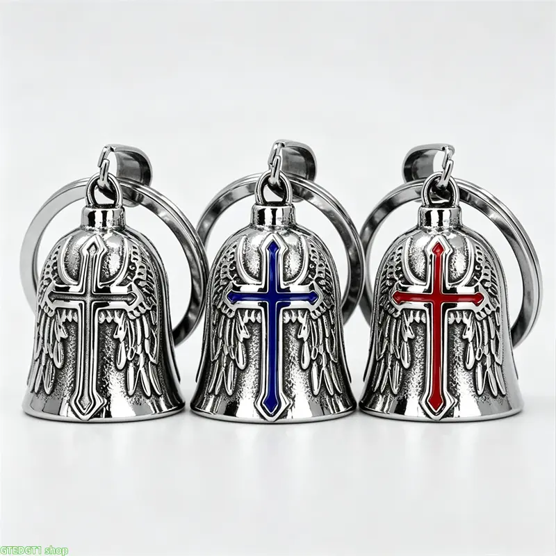 Unisex 3-Pcs Bag Charm & Keychain Set - Protective Talisman Accessory for Car Keys, Luggage Bags, Heartfelt Safe Travel Gift for Riders