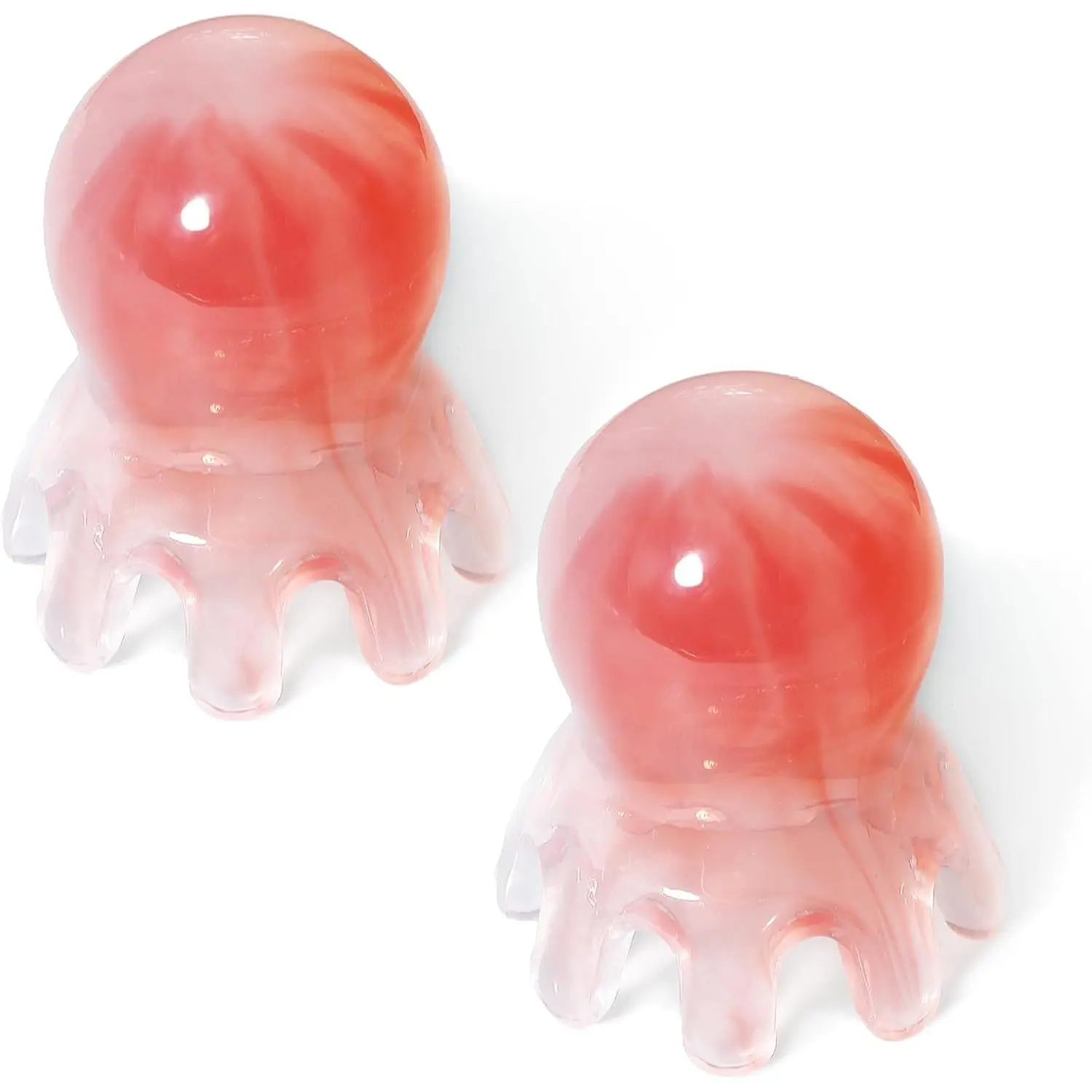 2 Pack Octopus Head Massager Comb Stress Relief Point Massage Comb Head Massage Tools Pink Acupressure Massager Scalp Massagers for Headaches Manual Acupressure Tool