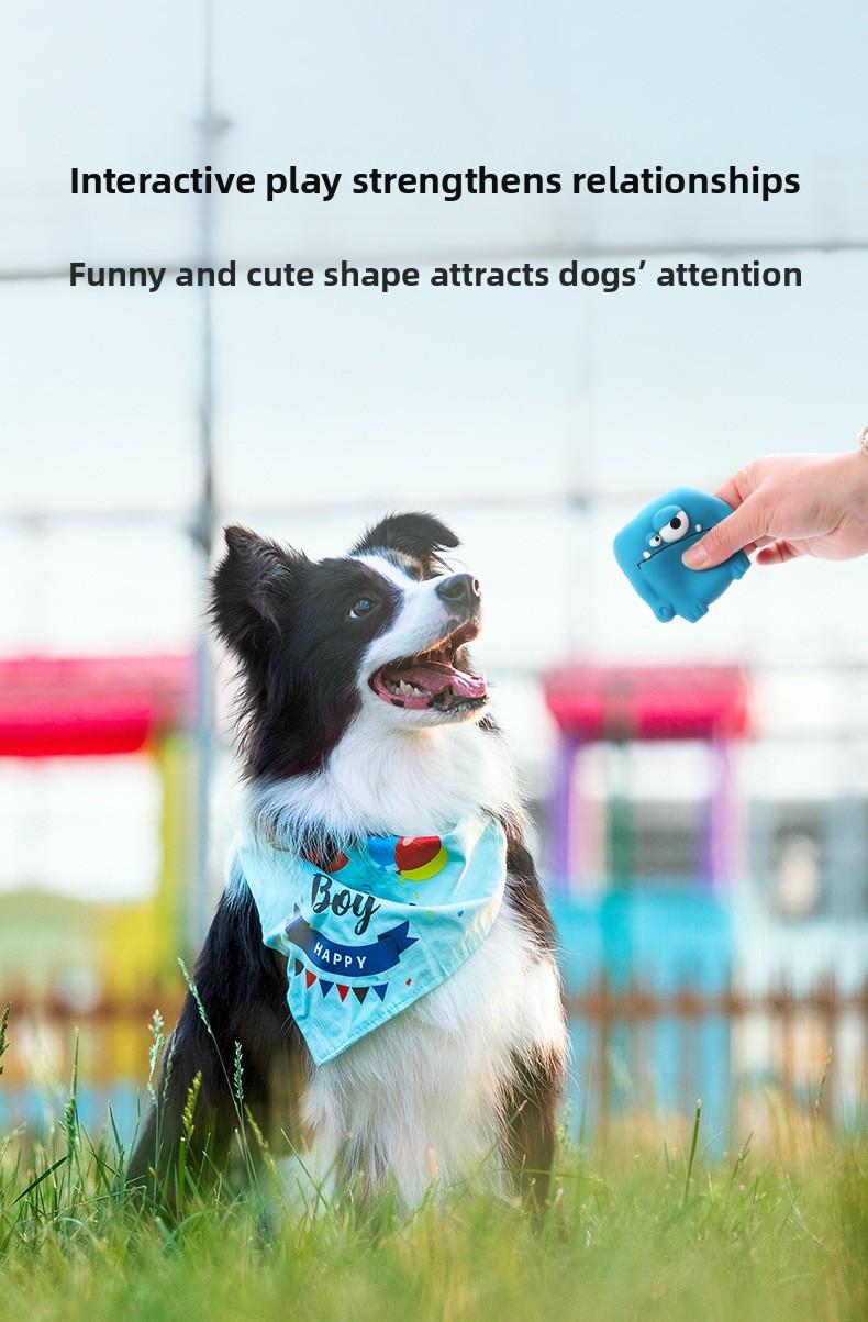 Safe Natural Latex Dog Chew Toy - Cute Big-Eye Monster Squeaky Toy, Gentle on Gums for Puppies & Light Chewers, Resilient Non-Toxic Fetch & Teething Toy for Small Dogs surprise gift shaped harness Interactive Bungee Bite Resistant Inflatable Balls Set