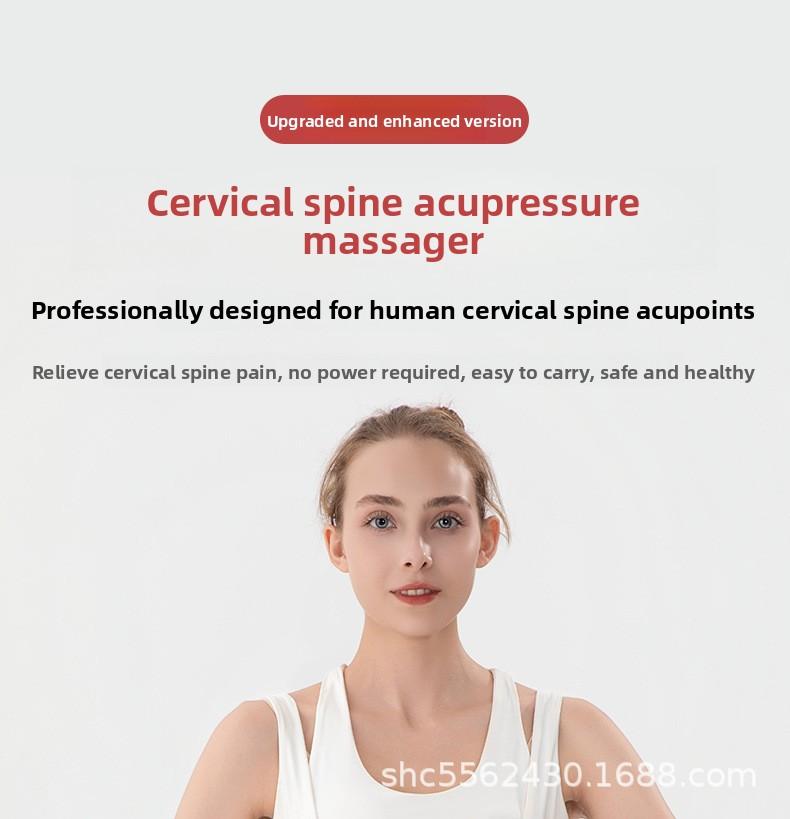 Multifunctional Ergonomic Massage Cushion, Acupressure Pillow for Shoulder Blade Relief & Back Muscle Relaxation