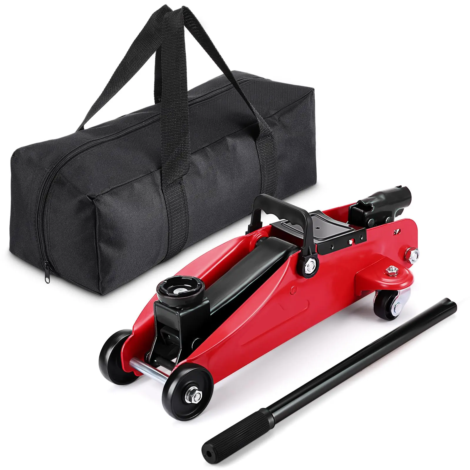 Low Profile 2 Ton Hydraulic Floor Jack – 4400lbs Heavy Duty Steel Construction – 3.3"-13" Lift Range – Portable Trolley Jack for SUV, Truck, Sports Car, Garage & Home