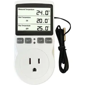 Heavy Duty Digital Plug-in Thermostat Temperature Controller Outlet with Heating & Cooling Mode, Countdown Timer