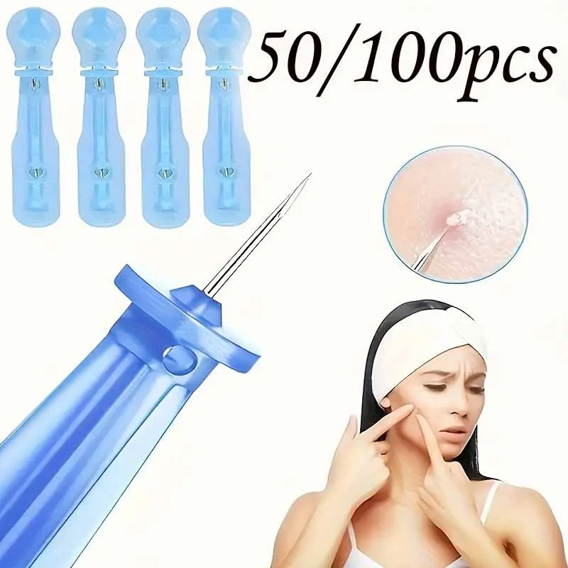 50/100pcs Acne Needles, Disposable Blackhead Remover, Pore Cleansing Kit, Travel-Friendly, Easy-To-Use Acne Extraction Tools, Facial Care Tools