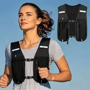 Running Vest for Women Men, Adjustable Chest Strap Running Hydration Vest Lightweight Reflective Hydration Backpack for Running, Cycling, Mountain climbing, Jogging Equipment - Outdoor sports