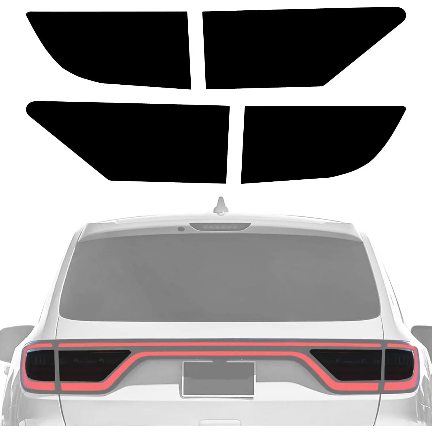 Blackout Taillight Vinyl Tint Film Precut Overlay Tail Light Wrap Cover Compatible with Dodge Durango 2014-2021