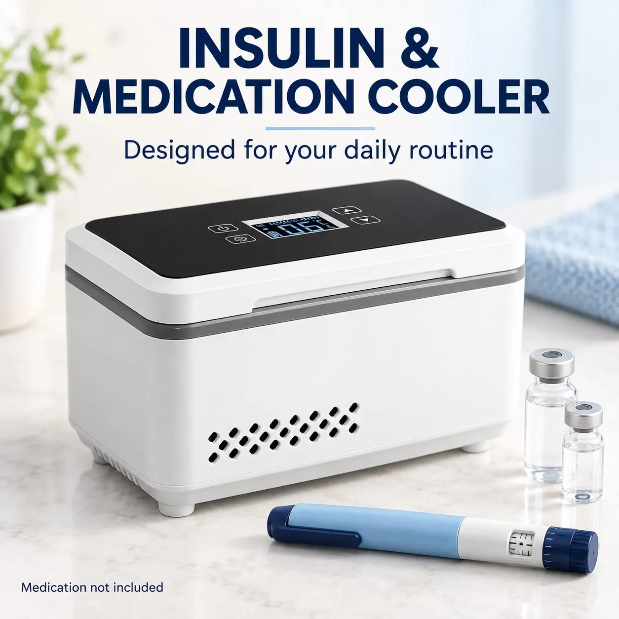 Portable Cooling Box Below Ambient Temperature 15°c, Semiconductor Refrigeration for Insulin 3-5pcs, Vaccines, Medications, Yt05 Model, Insulin Cooler