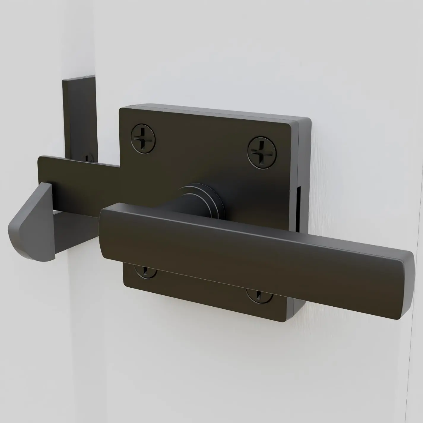 Heavy Duty Double Side Self Locking Aluminum Gate Latch for Wooden Outdoor Fence and Swinging Door Gate Hardware