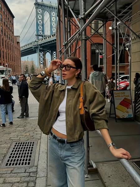 Women's Vintage Suede Collared Bomber Jacket Loose Batwing Sleeve Zip-Up Outerwear Soft Warm Fabric For Autumn Winter Daily Casual Wear